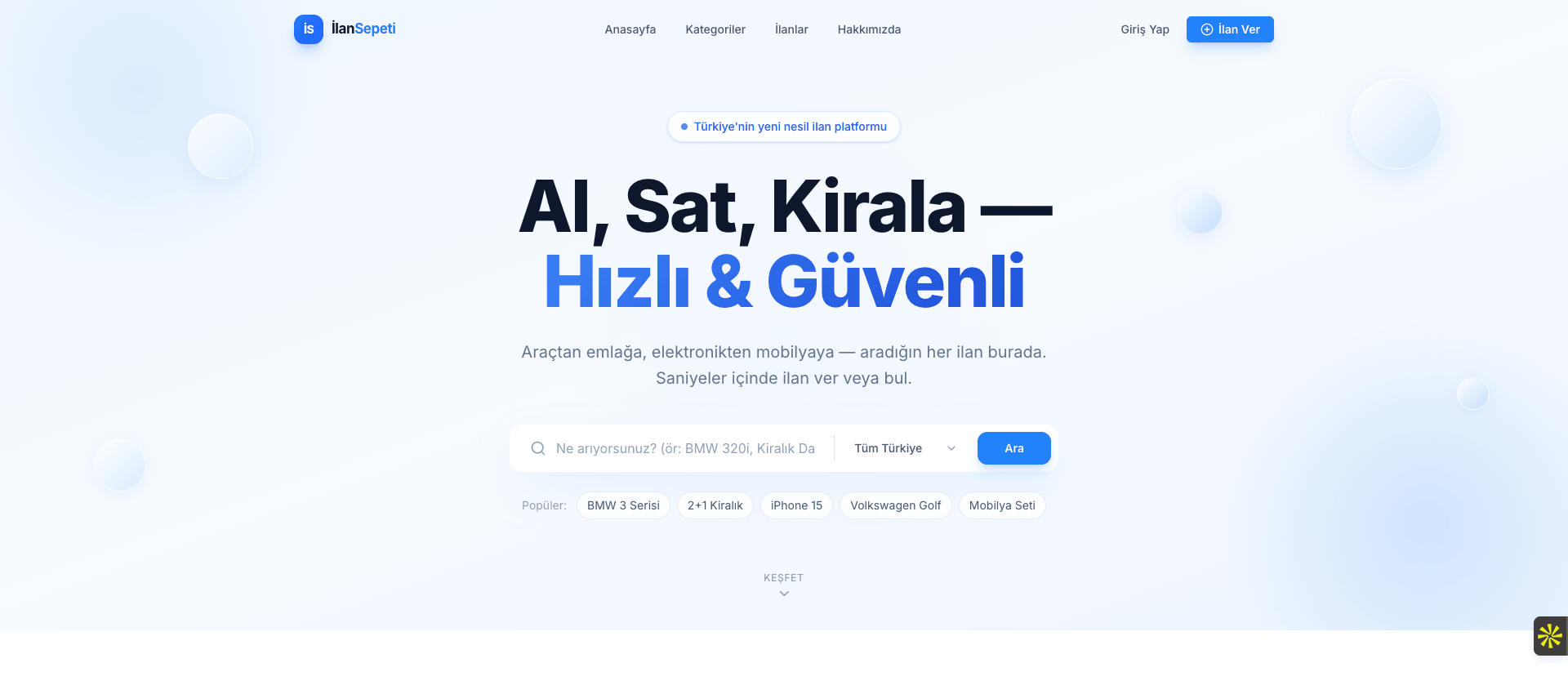 MarketPlace Hub website screenshot